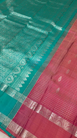 Pure 1G Zari handloom kanjeevaram silk mark certified saree Pure 1G Zari handloom kanjeevaram silk mark certified saree