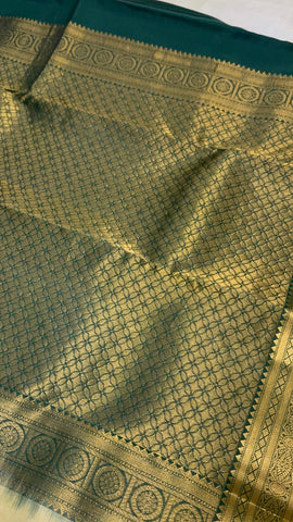 Half mix Kanjeevaram silk saree Half mix Kanjeevaram silk saree