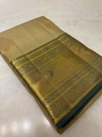 Half mix Kanjeevaram silk saree Half mix Kanjeevaram silk saree