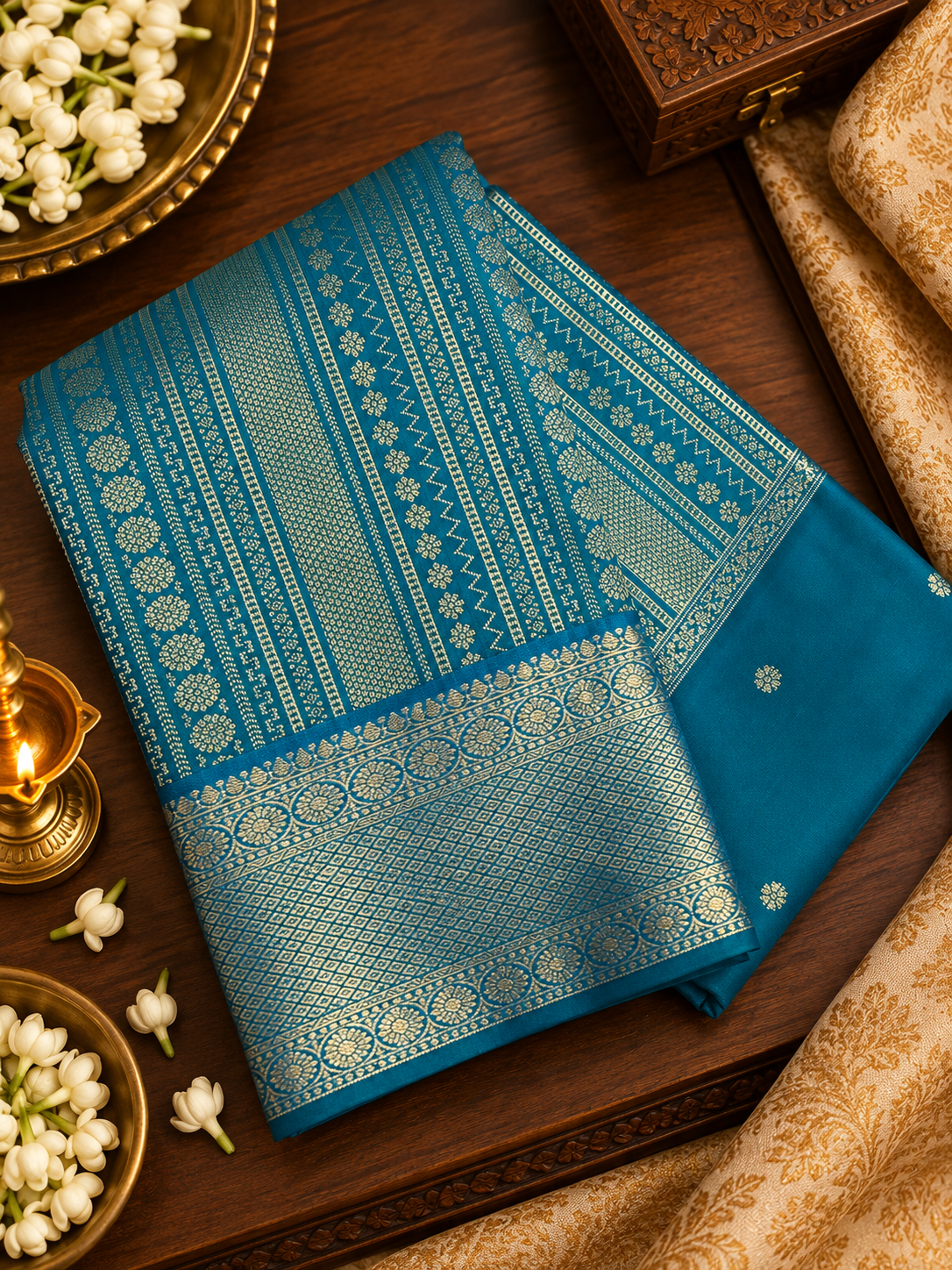 Premium Bridal Semi Kanchipuram Silk Saree - 902336
