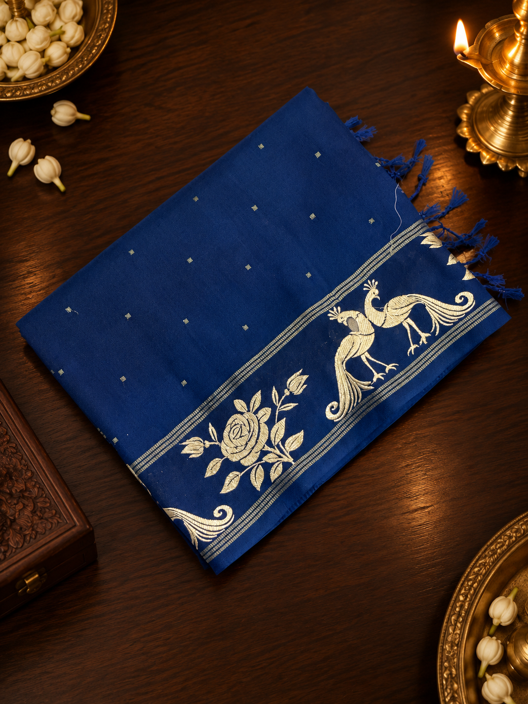 Premium Raw silk Saree With Embroidery