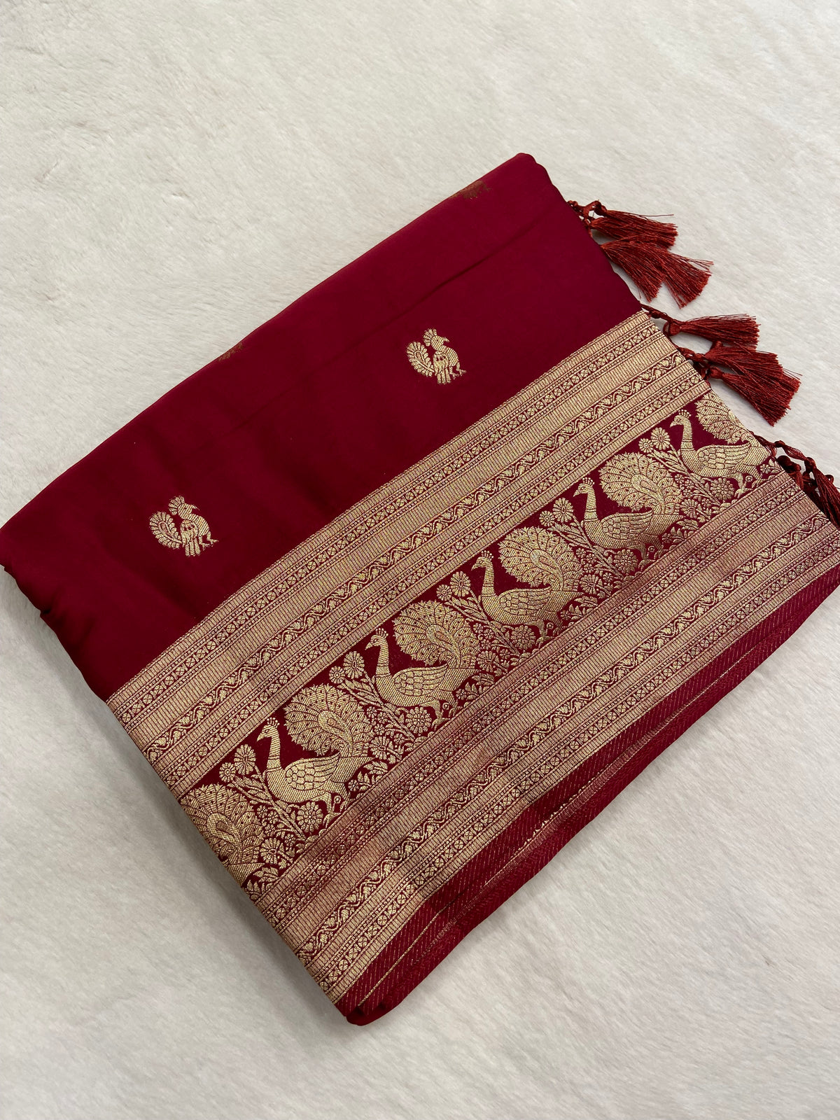 Premium crepe satin silk saree