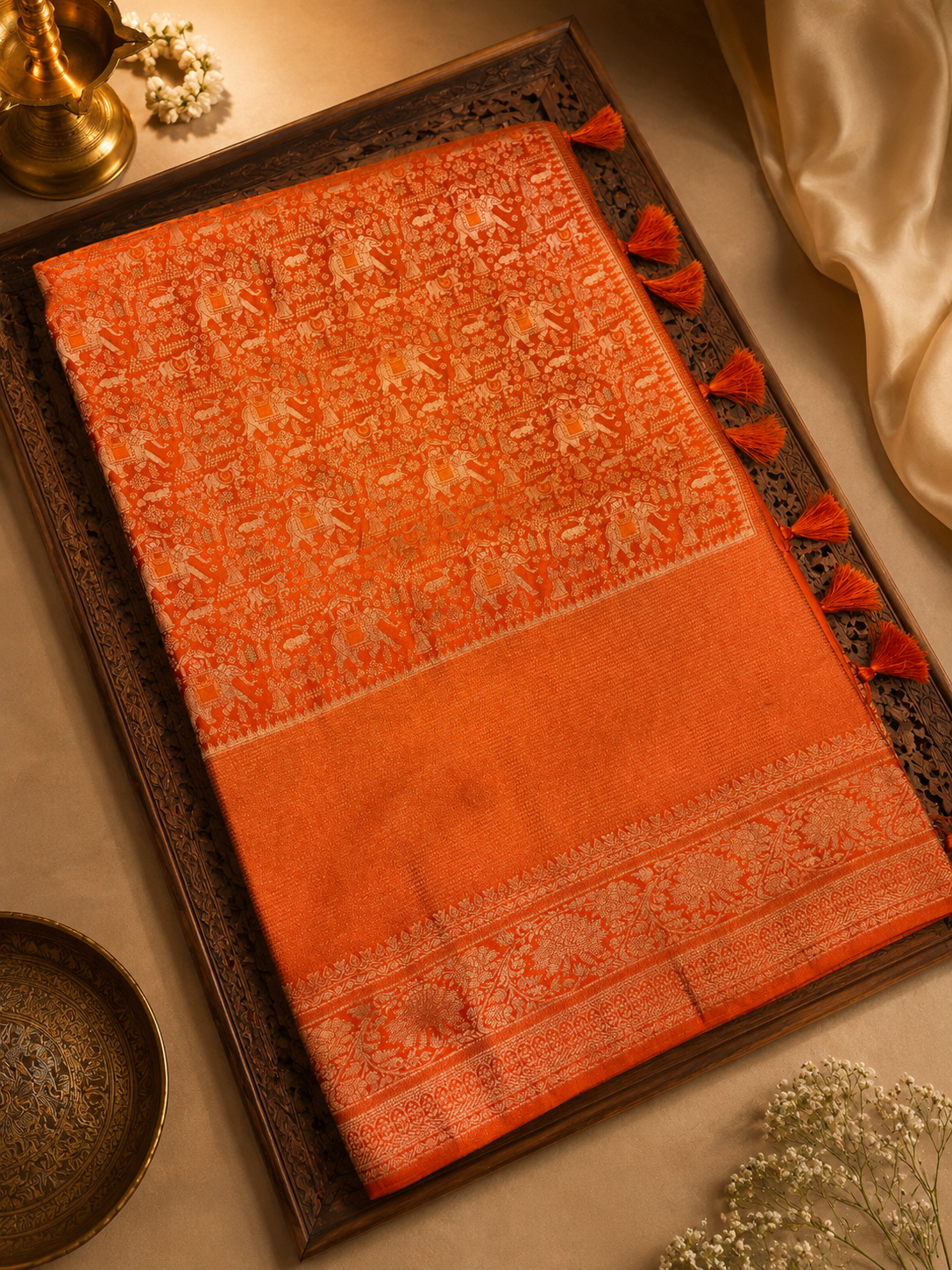 Premium Banarasi Crepe Saree