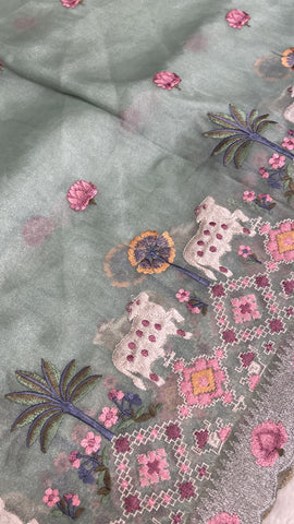 Premium Tissue Organza Saree