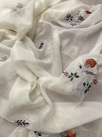 Premium Crush Organza Saree
