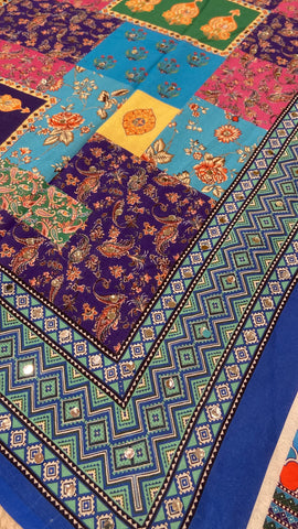 Banarasi Kalamkari Saree With Mirror Work