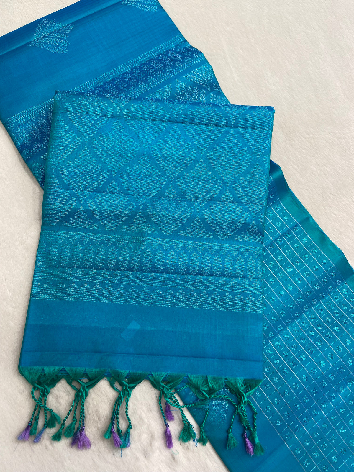 Pure Handloom Kanjeevaram Soft Silk Mark Certified Saree