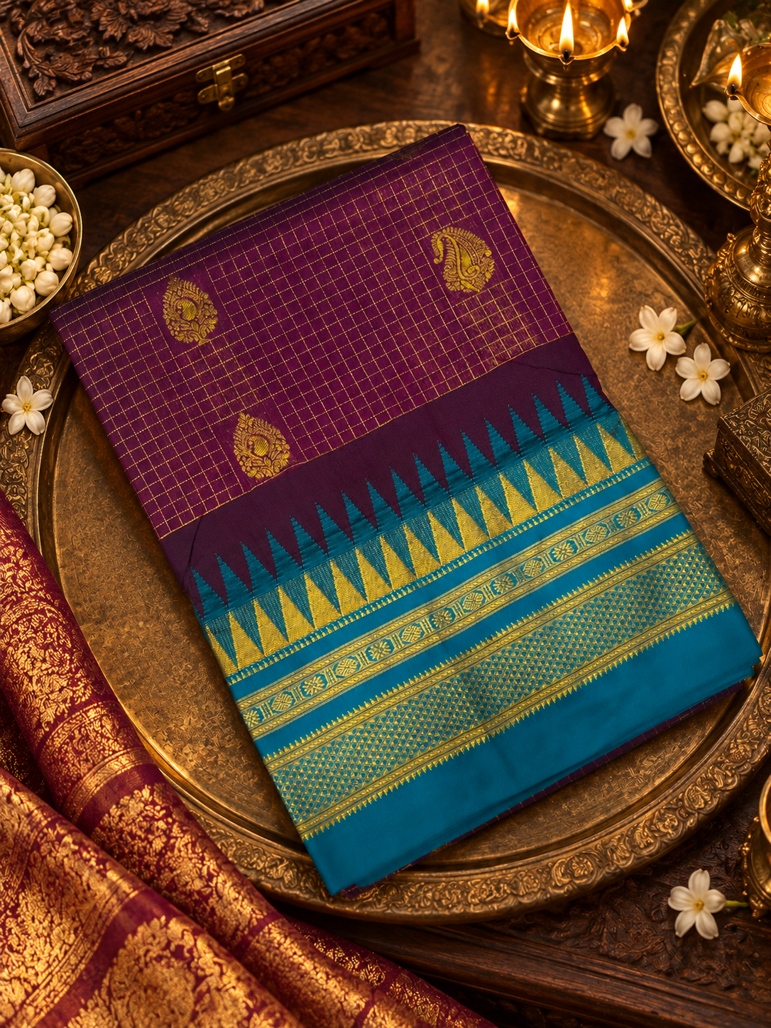 Premium Quality Gadhwal cotton Saree- 902664