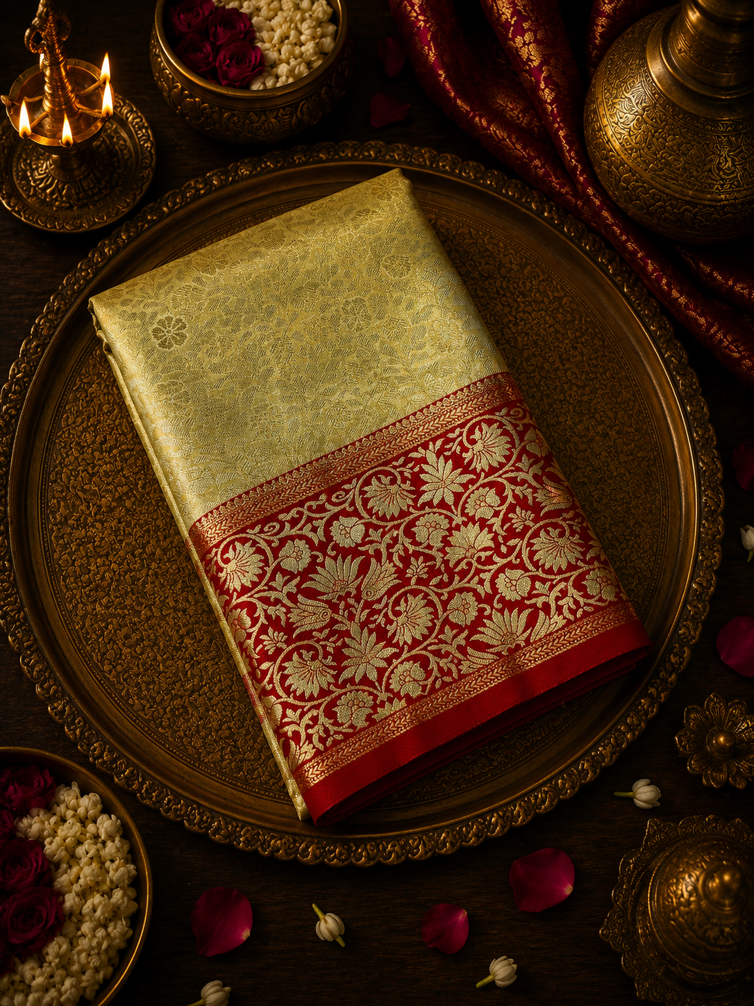 Bridal Semi Tissue Silk Saree