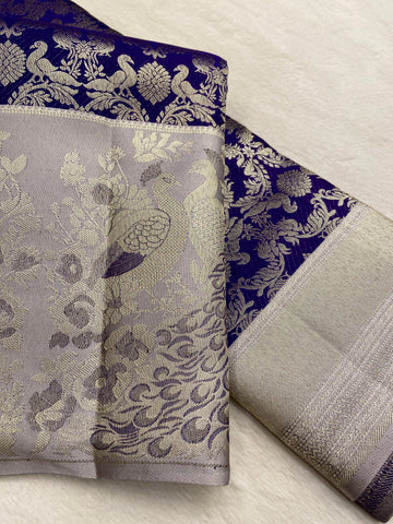 Pure Zari Handloom Kanjeevaram Silk Mark Certified Saree