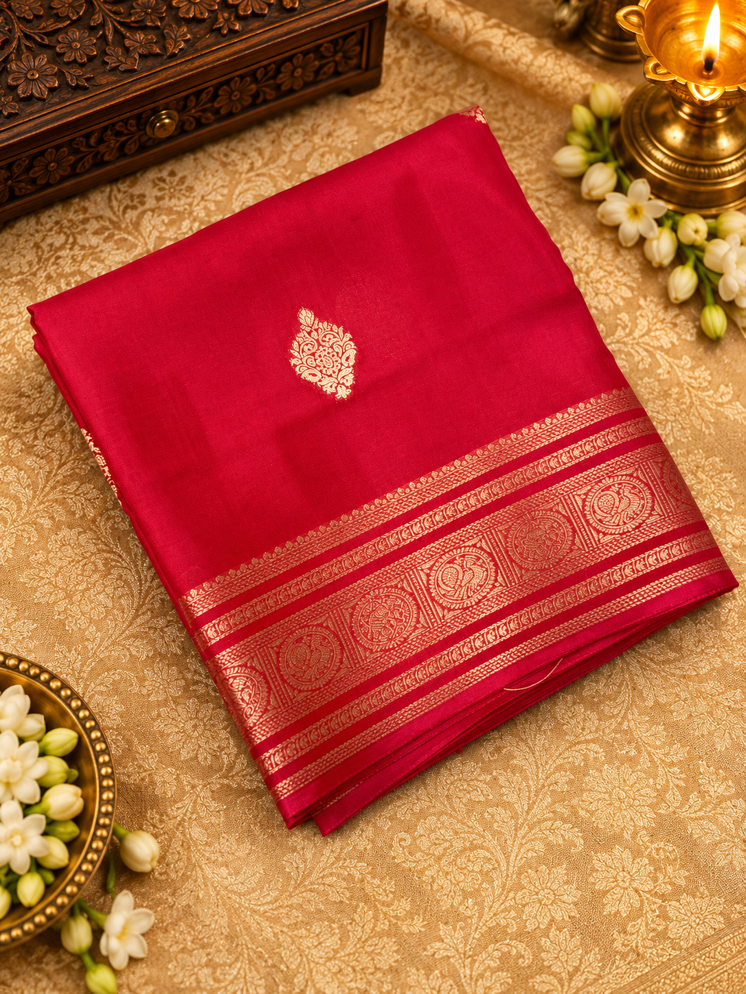 Pure Mix Mysore Crepe Silk Saree - 902622
