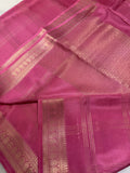 Pure Mix Mysore Crepe Silk Saree- Peachish pink