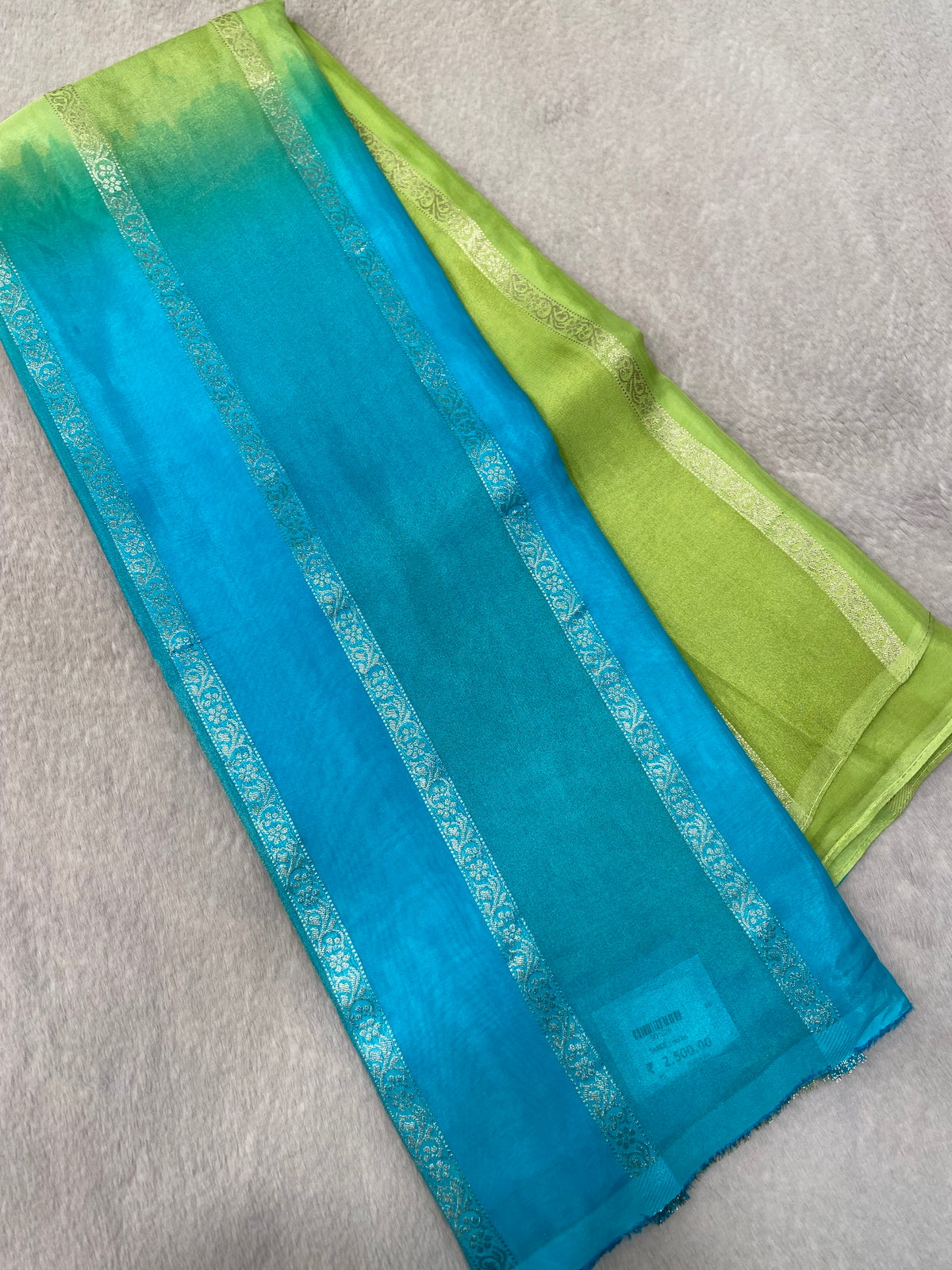 Pure Chinnon Dual Tone Saree
