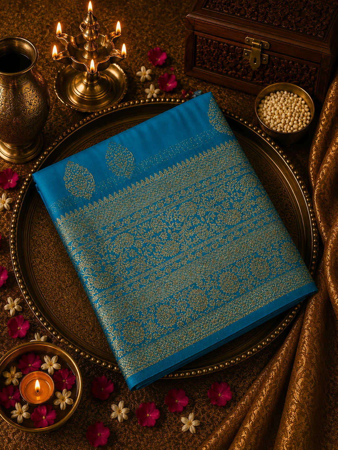 Premium Crush Georgette Saree
