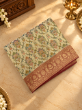 Premium Banarasi Crepe Silk Saree With Appliqué Work - 902823