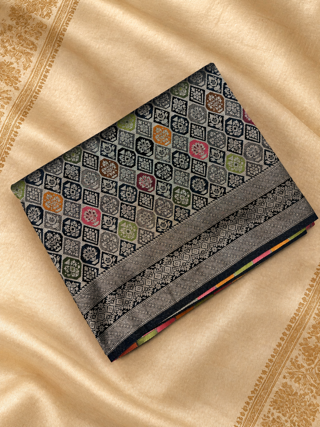 Premium Banarasi Crepe Satin Silk Saree -902692