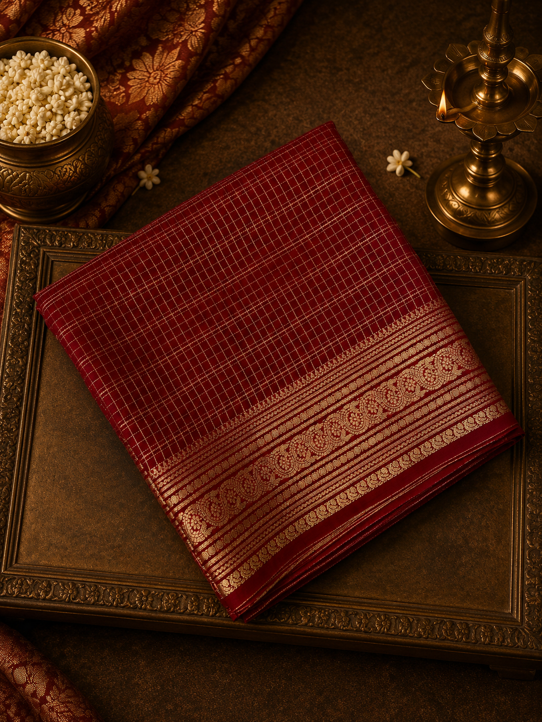 Pure Mix Mysore Crepe Silk Saree