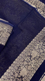 Premium Crepe Georgette Saree 💙✨