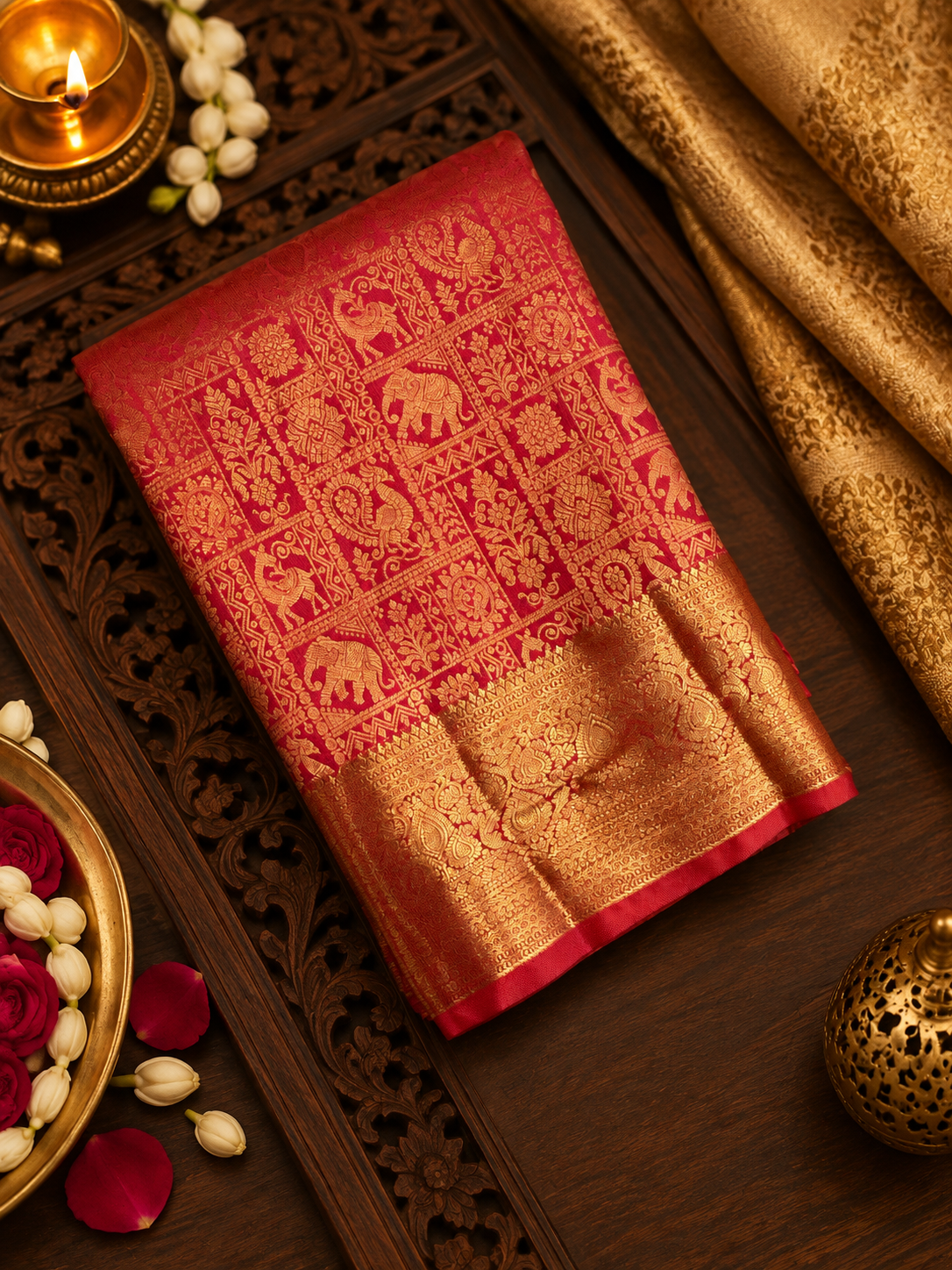 Premium Semi Kanchipuram Silk Saree - RF1123