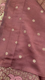 Premium Banarasi Crepe Satin Silk Saree 🤎