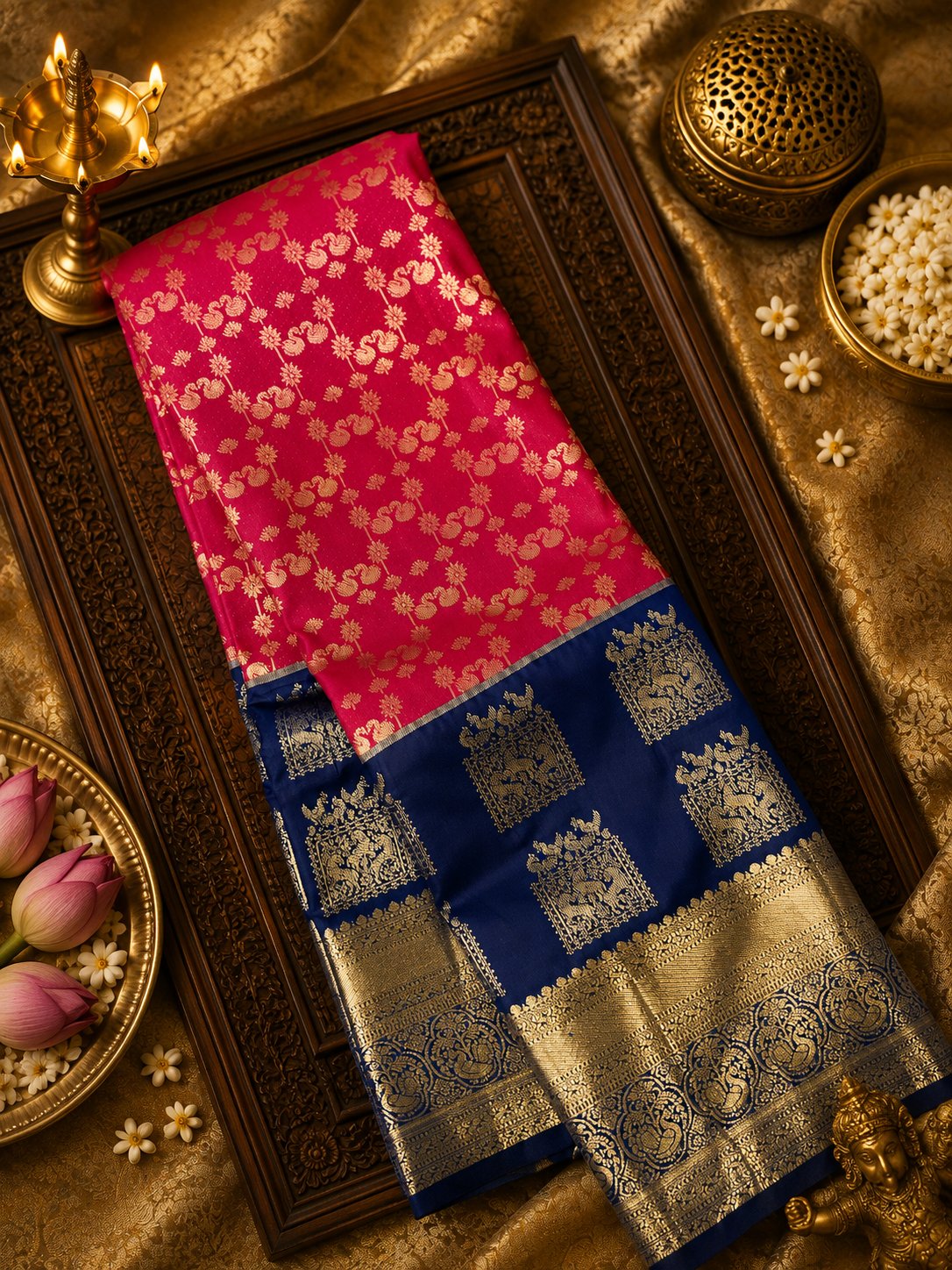Premium Bridal Semi Kanchipuram Silk Saree