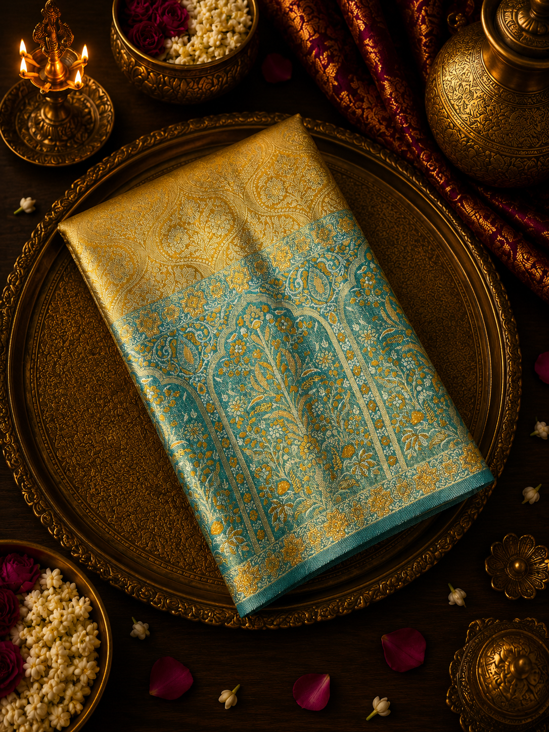 Bridal Semi Tissue Silk Saree