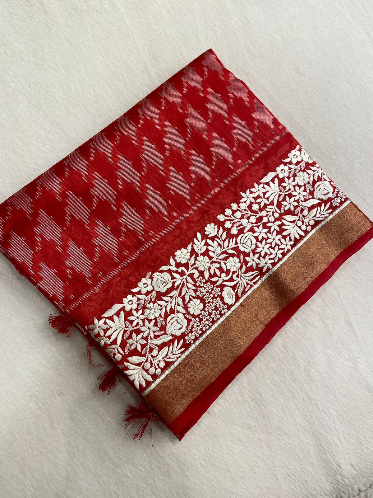 Raw mango silk saree