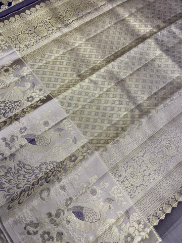 Pure Zari Handloom Kanjeevaram Silk Mark Certified Saree