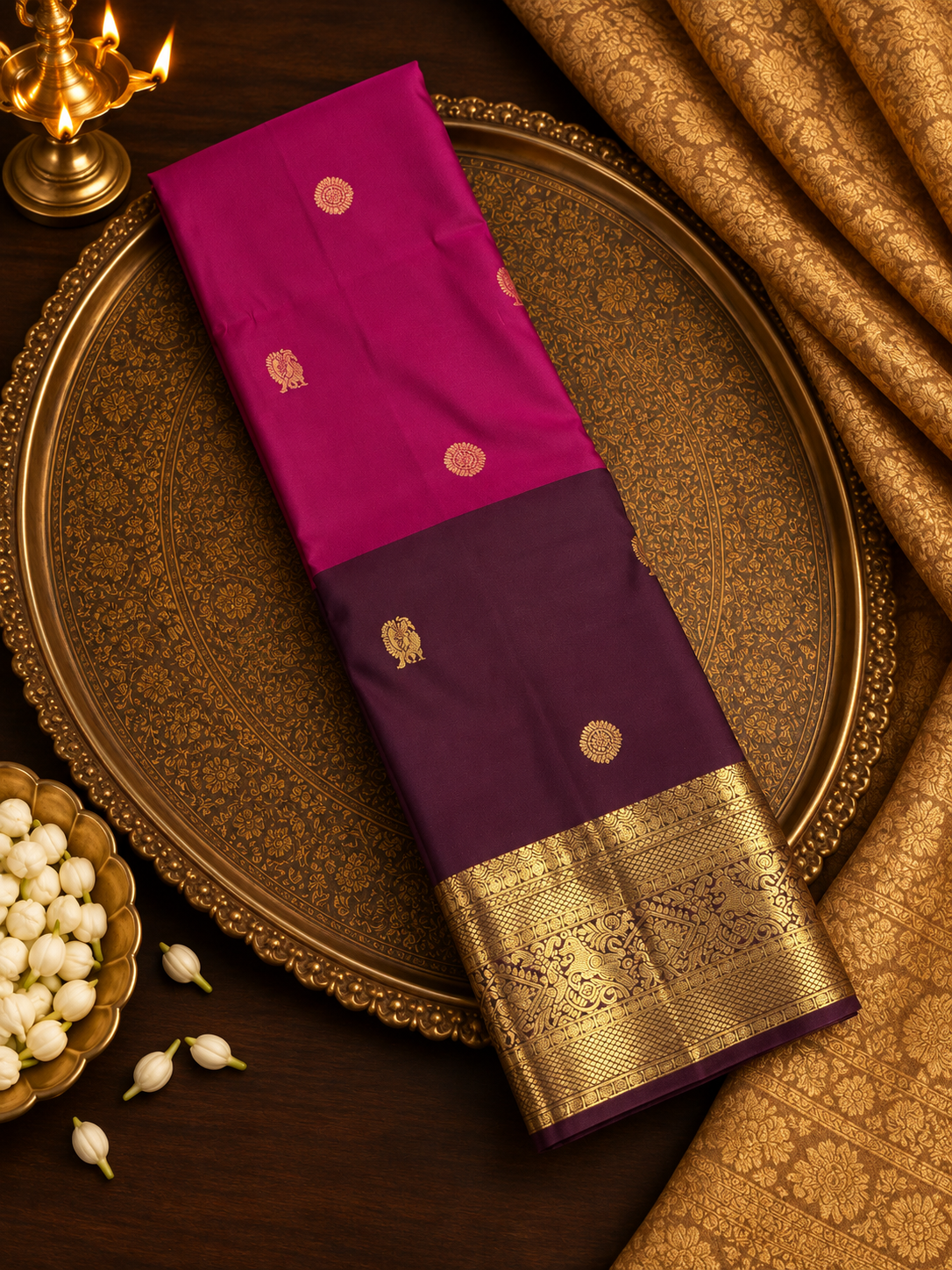 Premium Semi Kanchipuram Silk Saree - RF1145