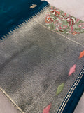 Premium Russian Dola Silk Sare With Embroidery