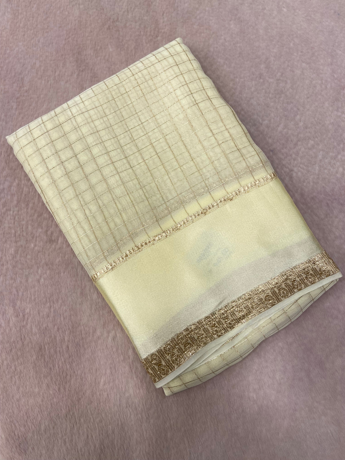 Chiffon Saree With Satin Border