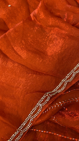 Premium Crush Organza Saree
