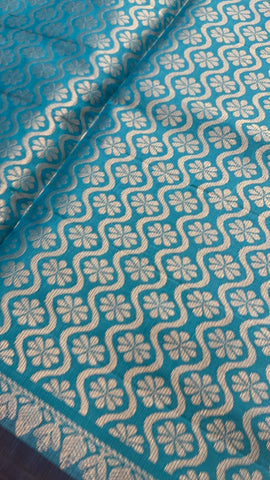 Half mix Kanjeevaram soft silk saree