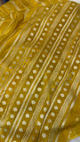 Pure Chinnon crepe Saree- 902563 Yellow