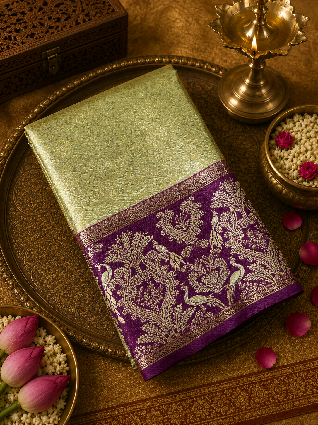 Bridal Semi Tissue Silk Saree