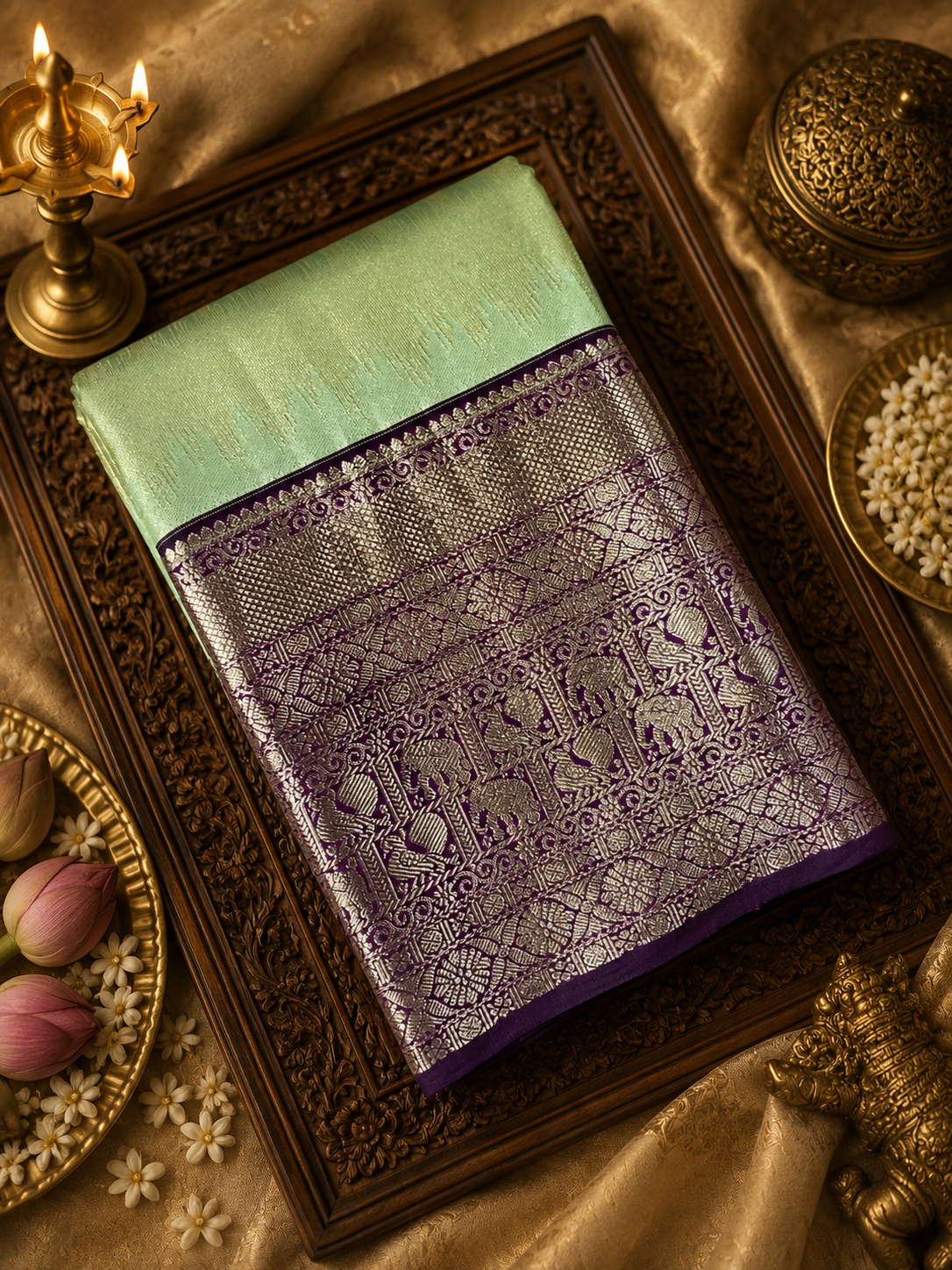 Premium Bridal Semi Kanchipuram Silk Saree