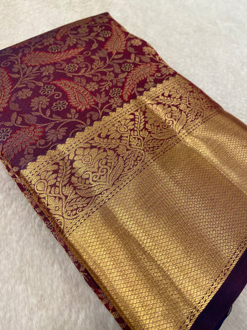 Pure Handloom Kanjeevaram Silk Mark Certified Saree