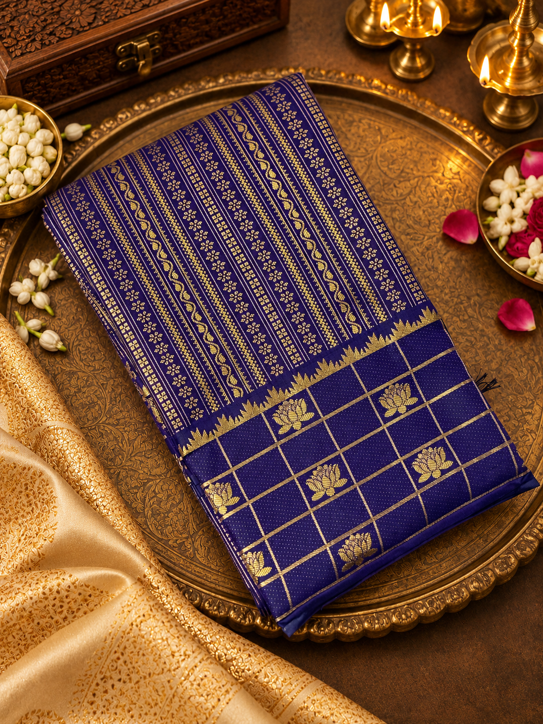 Premium Bridal Semi Kanchipuram Silk Saree - RF1303