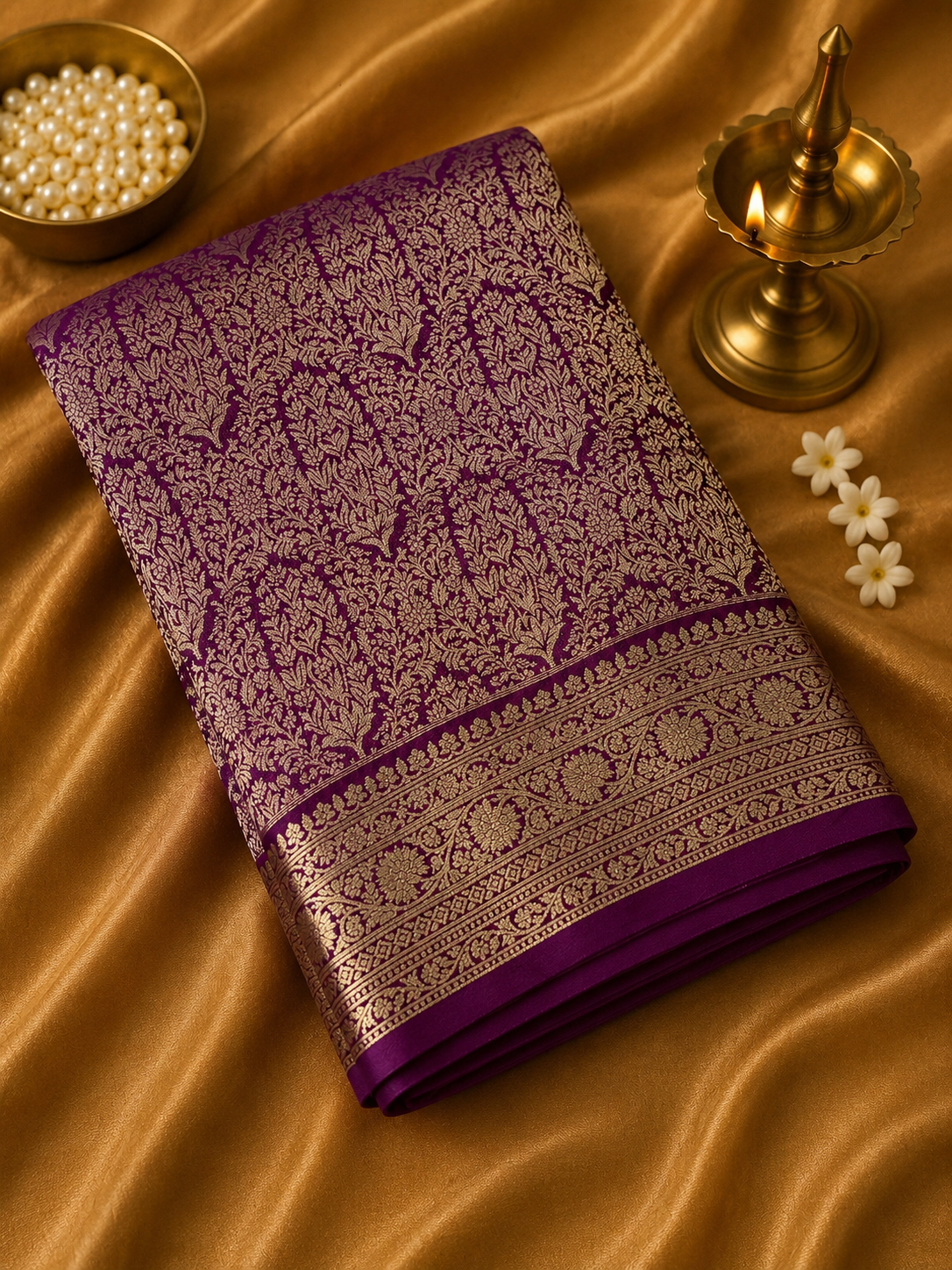 Premium Crush Georgette Saree💜