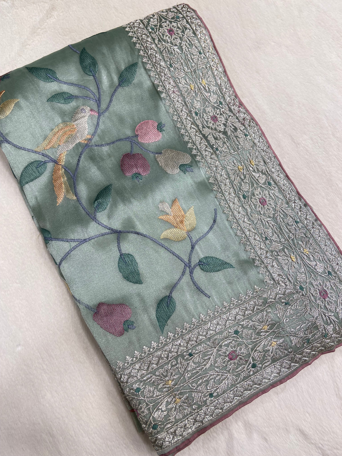 Pure tissue organza saree