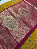 Premium Banarasi Crepe Kalamkari Saree