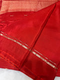 Pure Mix Crepe Mysore Silk Saree  (Rust Orange)