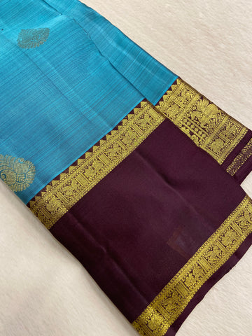 Pure 1G zari handloom Kanjeevaram silk mark certified saree