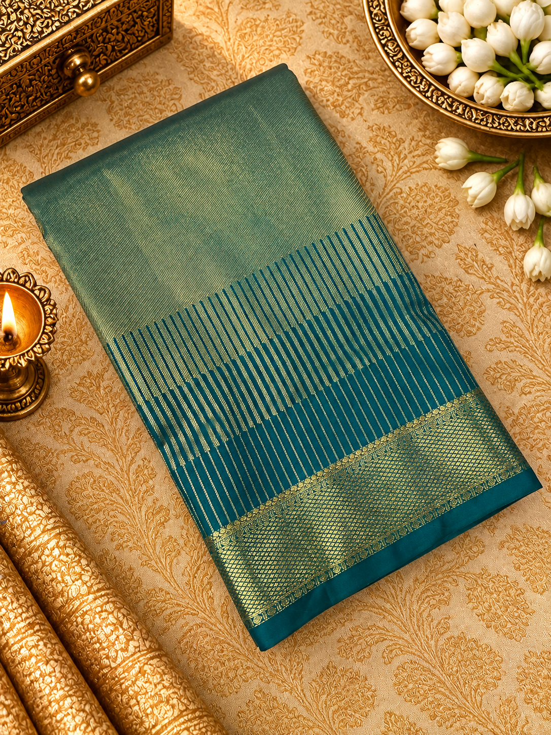 Premium Bridal Semi Kanchipuram Silk Saree -RF1324