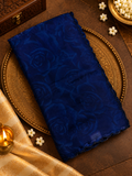 Premium Fendicrush organza saree- 902585 Royal blue