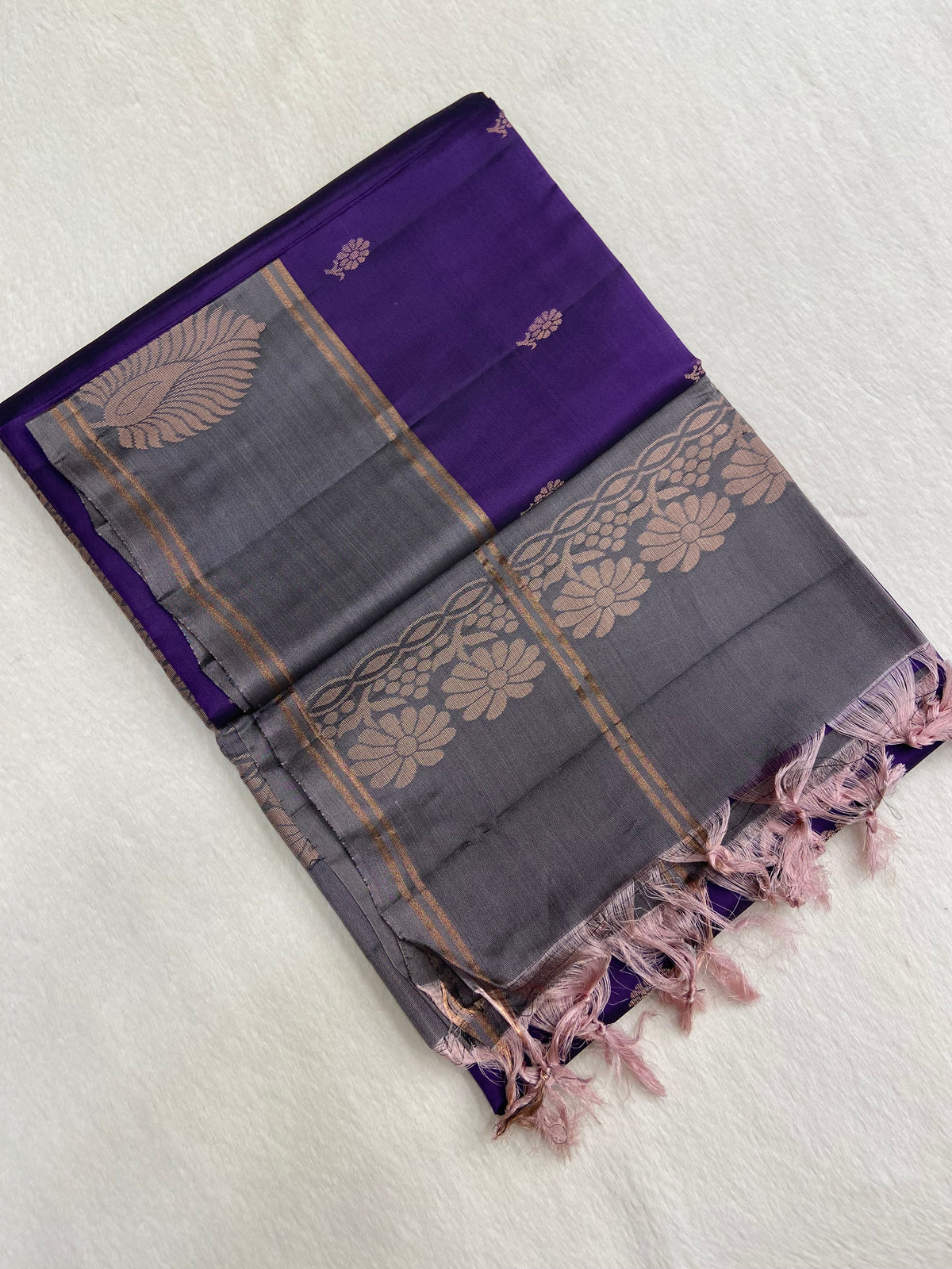 Half Mix Kanjeevaram Soft Silk Saree