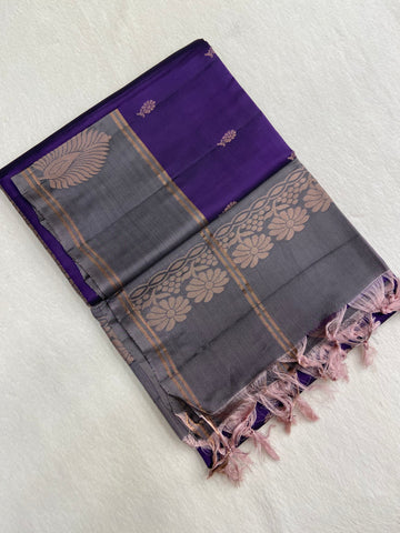 Half Mix Kanjeevaram Soft Silk Saree