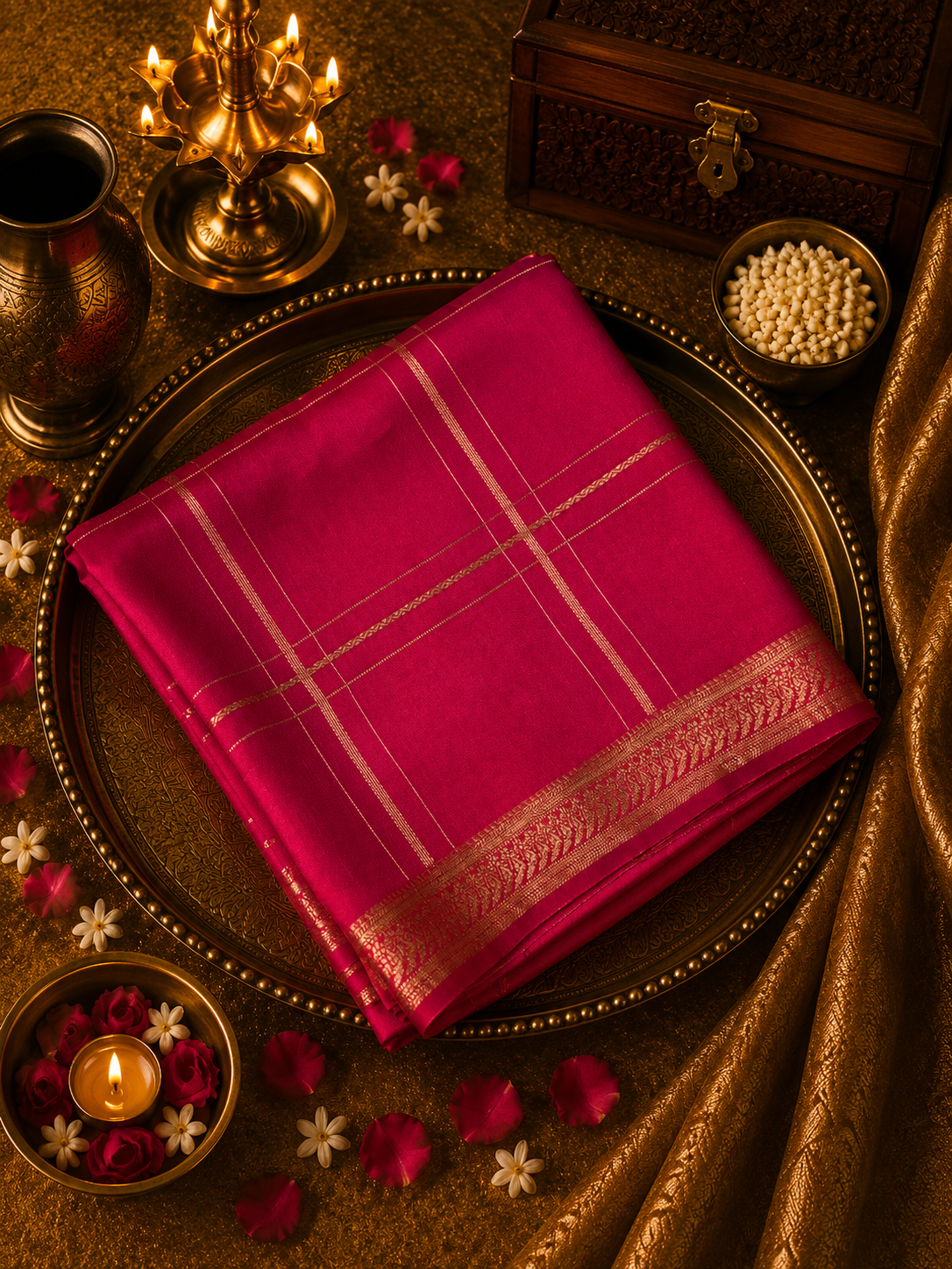 Pure Mix Crepe Mysore Silk Saree💓
