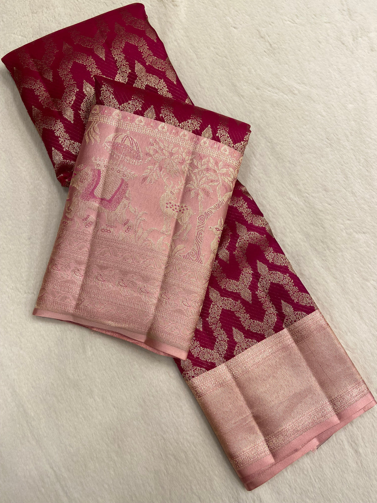 Pure Zari Handloom Kanjeevaram Silk Mark Certified Saree