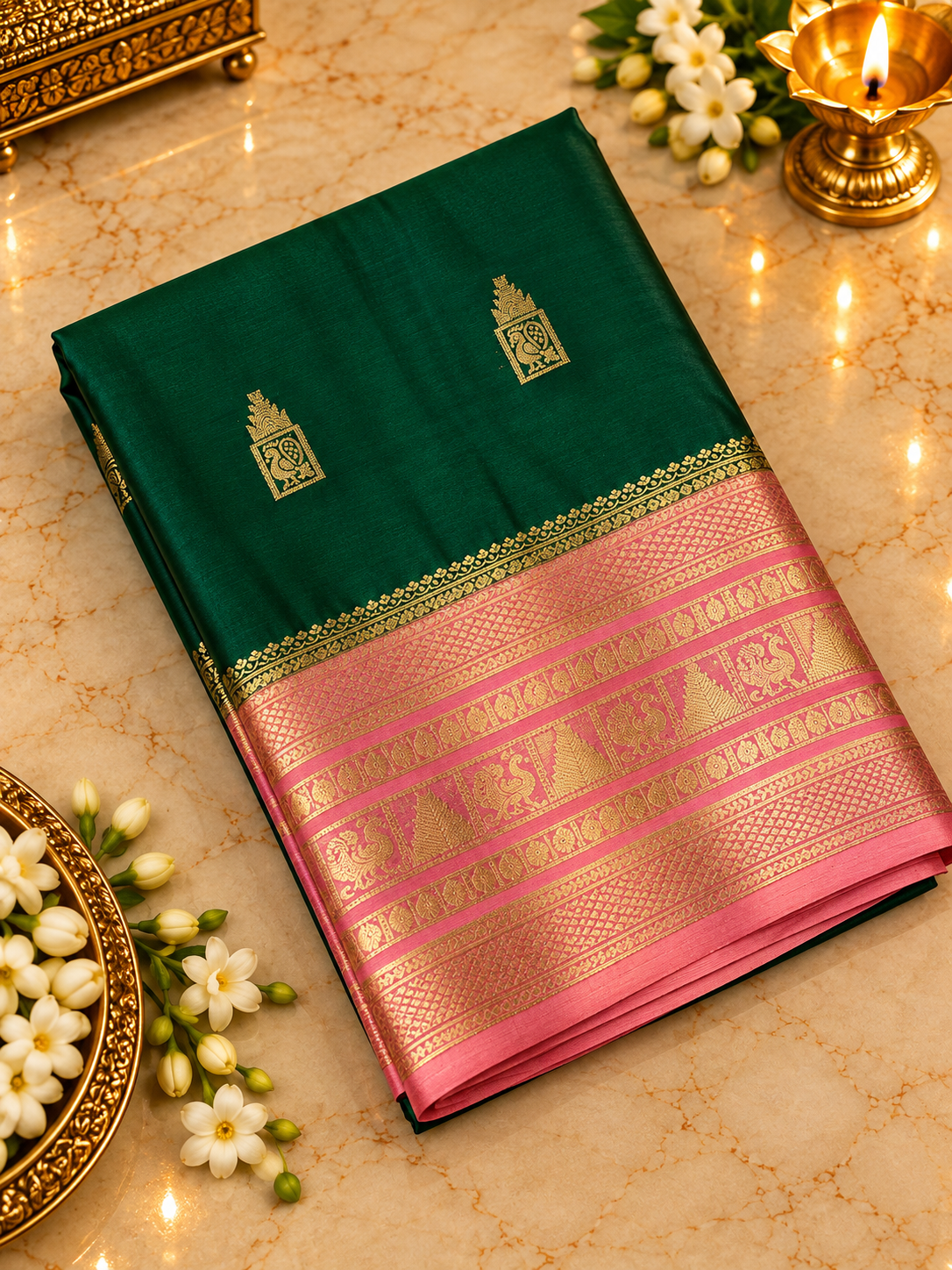 Premium Semi Mysore Silk Saree - 902557